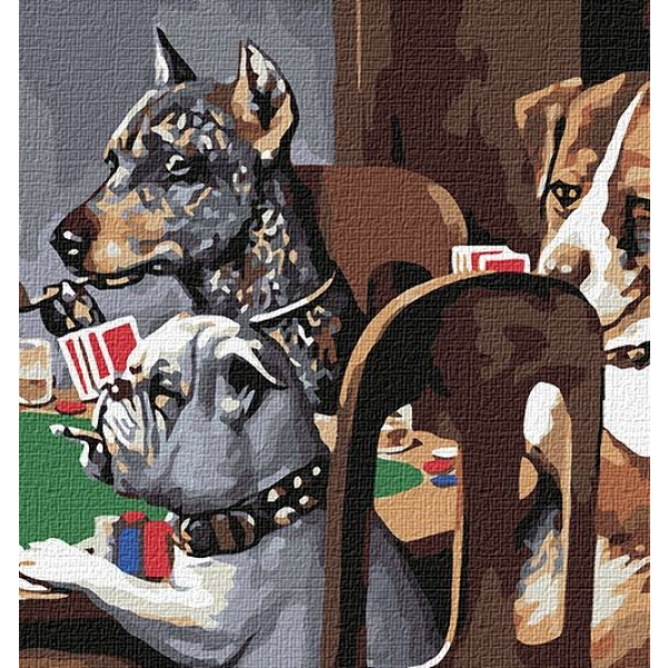 Фото - Картина по номерам Ideyka "Собаки играют в покер" 40x50см (KHO4327)
