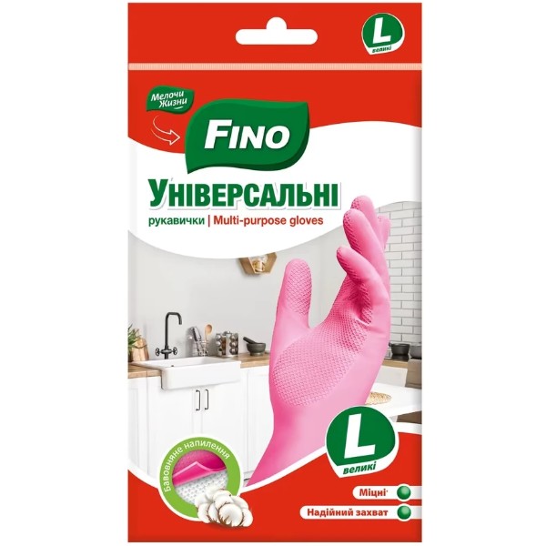 Фото - Рукавички латексні FINO неопудр. , Стандарт L