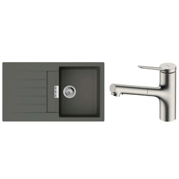 Фото - Мийка кухонна+змішувач Hansgrohe S520-F345 + Zesis M33 (43356800) Фото - Мийка кухонна+змішувач Hansgrohe S520-F345 + Zesis M33 (43356800)
