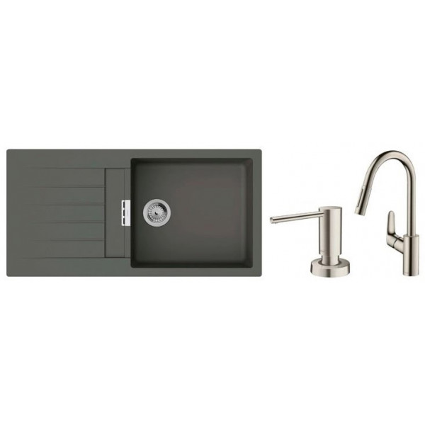 Фото - Мойка кухонная+смеситель Hansgrohe S520-F480 + Focus M41 (43358400)