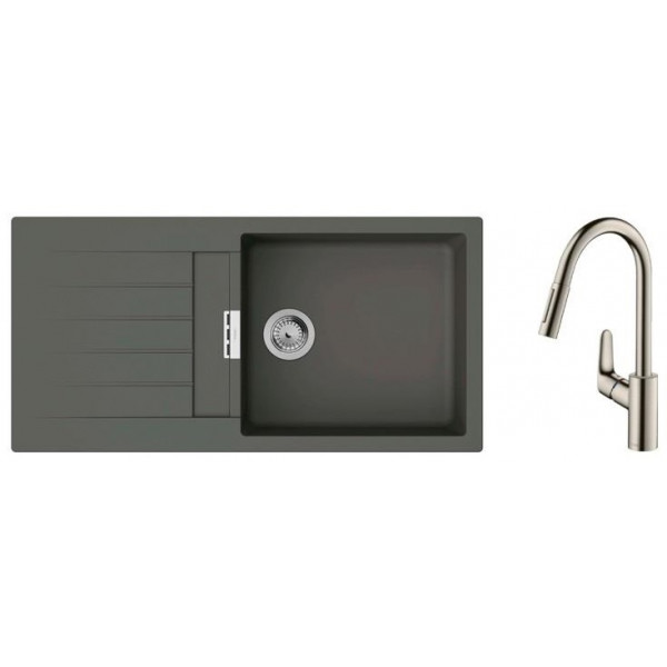 Фото - Мийка кухонна+змішувач Hansgrohe S520-F480 + Focus M41 (43358800) Фото - Мийка кухонна+змішувач Hansgrohe S520-F480 + Focus M41 (43358800)