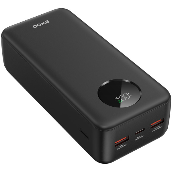 Фото - Батарея мобільна BWOO 22,5W 30000 mAh power bank with LCD screen, black (BO-P64)