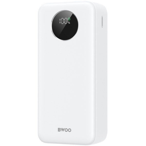 Фото - Батарея мобільна BWOO 22,5W 30000 mAh power bank with LCD screen, white