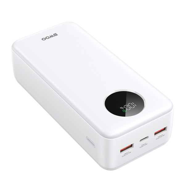 Фото - Батарея мобільна BWOO 22,5W 30000 mAh power bank with LCD screen, white
