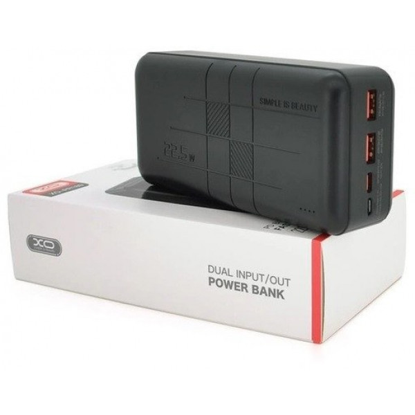 Фото - Батарея мобильная XO 30000 mAh PD20W+QC22.5W Black (PR189)