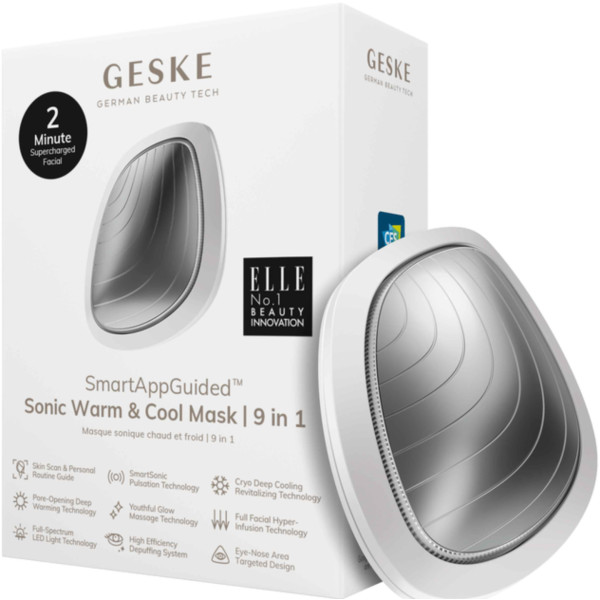 Фото - Звукова маска тепло та холод для обличчя GESKE Sonic Warm & Cool Mask 9 в 1 білий (GK000002WH01)