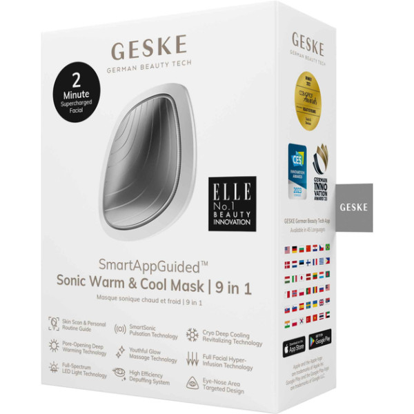 Фото - Звукова маска тепло та холод для обличчя GESKE Sonic Warm & Cool Mask 9 в 1 білий (GK000002WH01)