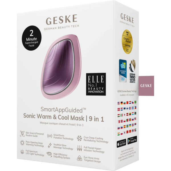 Фото - Звукова маска тепло та холод для обличчя GESKE Sonic Warm & Cool Mask 9 в 1 рожевий (GK000002PK01)