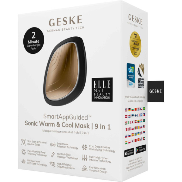 Фото - Звукова маска тепло та холод для обличчя GESKE Sonic Warm & Cool Mask 9 в 1 сірий (GK000002GY01)