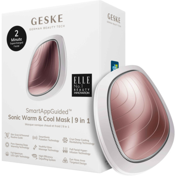 Фото - Звукова маска тепло та холод для обличчя GESKE Sonic Warm & Cool Mask 9 в 1 пудровий (GK000002SL01)