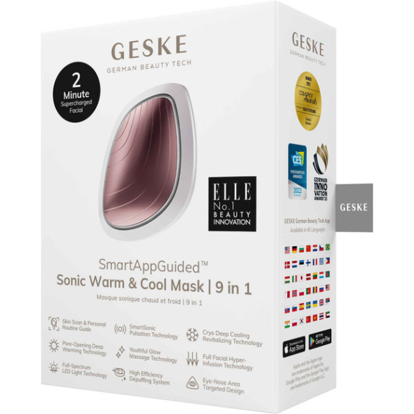 Фото - Звукова маска тепло та холод для обличчя GESKE Sonic Warm & Cool Mask 9 в 1 пудровий (GK000002SL01)
