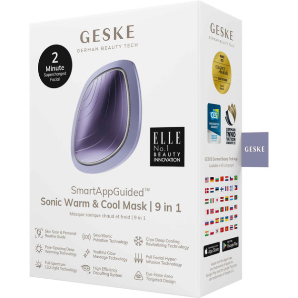 Фото - Звукова маска тепло та холод для обличчя GESKE Sonic Warm & Cool Mask 9 в 1 фіолетовий (GK000002PL01)