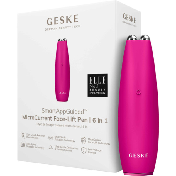 Фото - Мікрострумова ручка для підтяжки обличчя GESKE MicroCurrent Face-Lift Pen 6 в 1 пурпуровий (GK000013MG01)