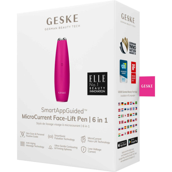 Фото - Мікрострумова ручка для підтяжки обличчя GESKE MicroCurrent Face-Lift Pen 6 в 1 пурпуровий (GK000013MG01)