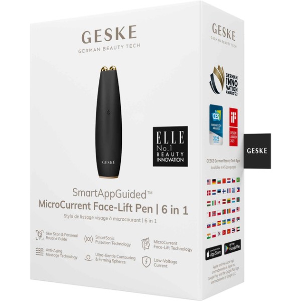 Фото - Мікрострумова ручка для підтяжки обличчя GESKE MicroCurrent Face-Lift Pen 6 в 1 сірий (GK000013GY01)