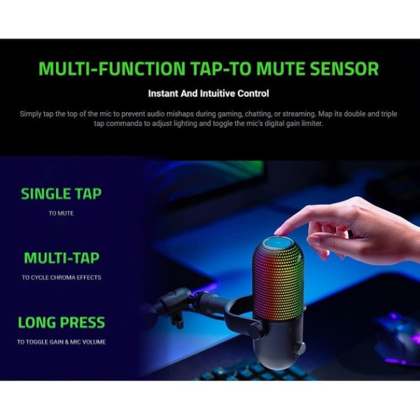 Фото - Мікрофон до комп'ютера дротовий Razer Seiren V3 Chroma Quartz (RZ19-05060300-R3M1)