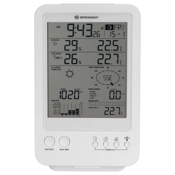 Фото - Метеостанція Bresser Weather Center 5-in-1 White (7002511)