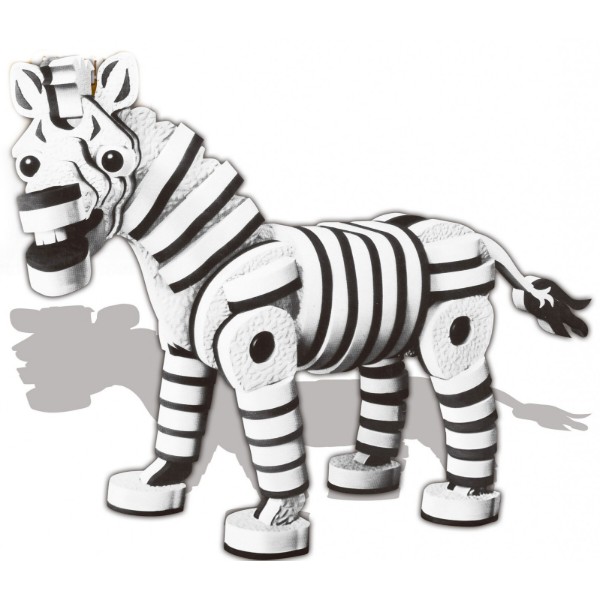 Фото - 3D пазли Sen Yan Toys Об'ємний м'який конструктор зебра 81 дет. (SY1006)