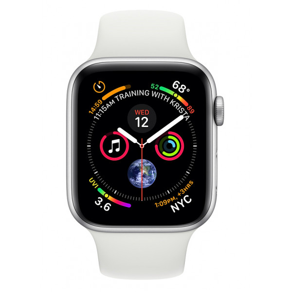 Фото - Смарт-часы Apple Watch Series 4 GPS 44mm Silver Aluminium Case with White Sport Band (MU6A2UA/A)