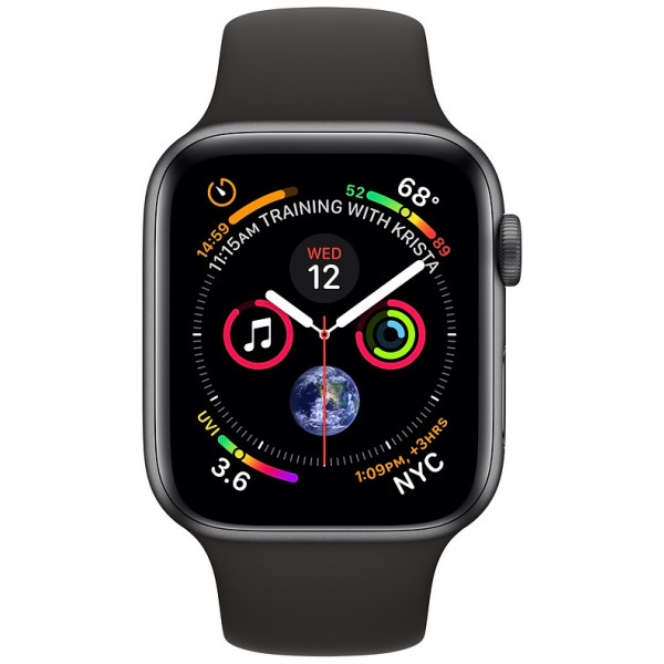 Фото - Смарт-часы Apple Watch Series 4 GPS 40mm Space Grey Aluminium Case with Black Sport Band (MU662GK/A)