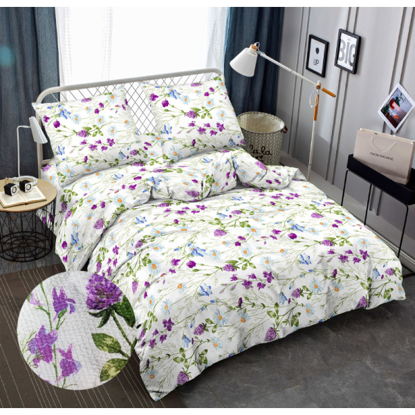 Фото - Комплект постільної білизни Zastelli J3833-9 Луг жатка 2х145х210 Різнокольоровий (22206)