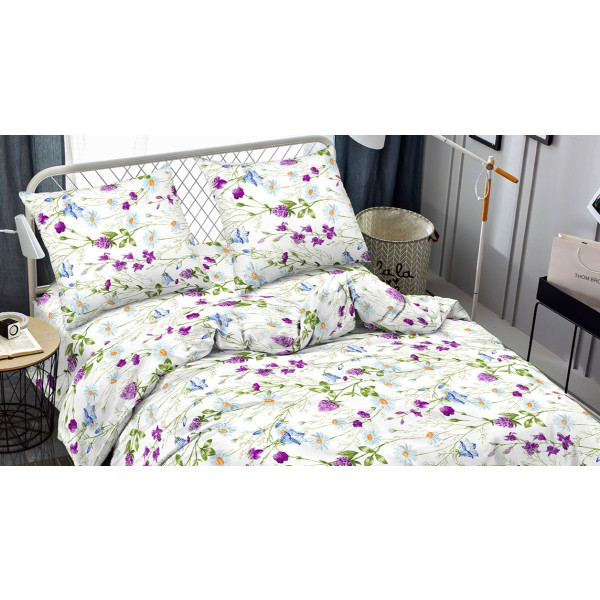 Фото - Комплект постільної білизни Zastelli J3833-9 Луг жатка 2х145х210 Різнокольоровий (22206)