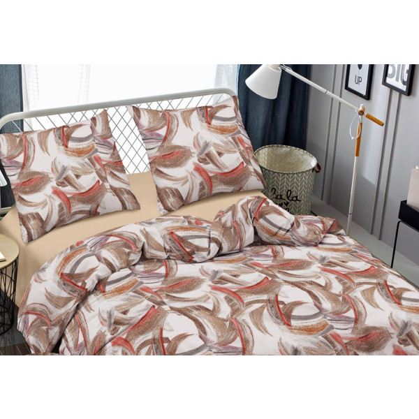 Фото - Комплект постільної білизни Zastelli J3737-12/Beige жатка 2х145х210 Різнокольоровий (22271)