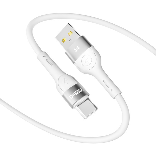 Фото - Кабель синхронізації даних YOKI EXTRA Type-C 3A 1.2m White (YK-EX11)