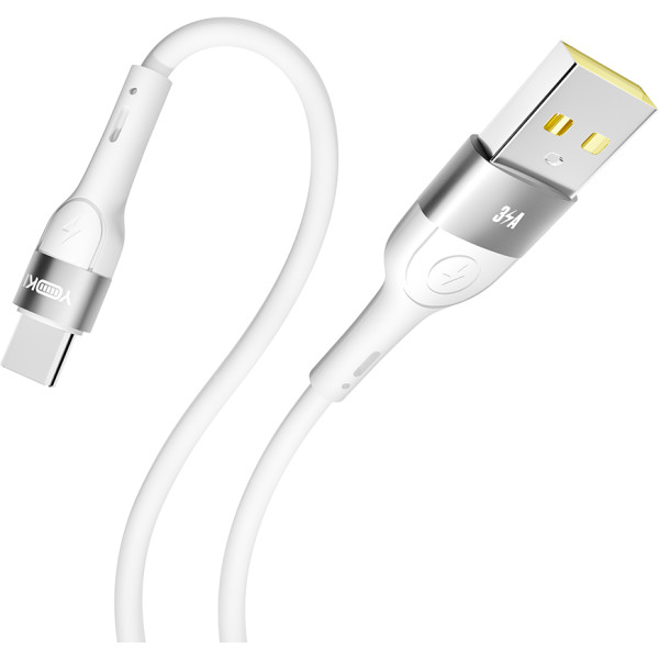 Фото - Кабель синхронізації даних YOKI EXTRA Type-C 3A 1.2m White (YK-EX11)