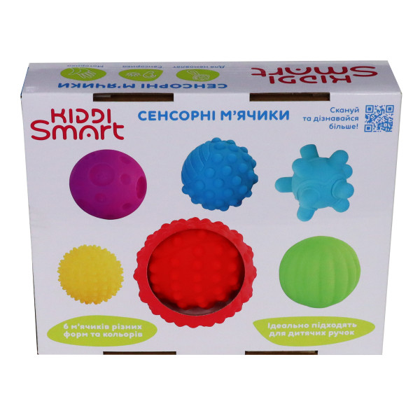 Фото - М'ячик для малюка Kiddi Smart Сенсорні 6 шт. (4434-KS)