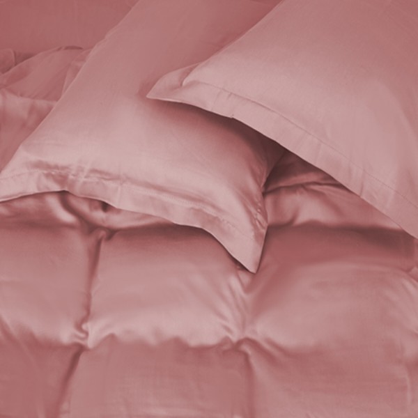 Фото - Простирадло двоспальне MirSon Imperial Tencel №02 Pink 180х200 см (2200010753653)