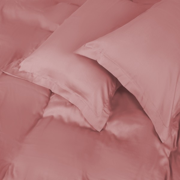 Фото - Простирадло двоспальне MirSon Imperial Tencel №02 Pink 180х200 см (2200010753653)