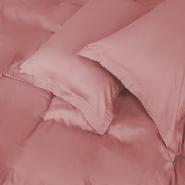 Фото - Простирадло двоспальне MirSon Imperial Tencel №02 Pink 180х190 см (2200010753646)