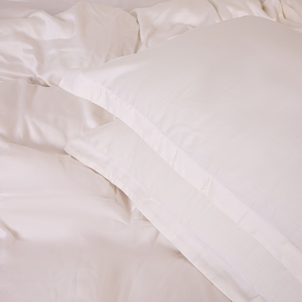 Фото - Простирадло двоспальне MirSon Imperial Tencel №01 White 180х190 см (2200010752953)