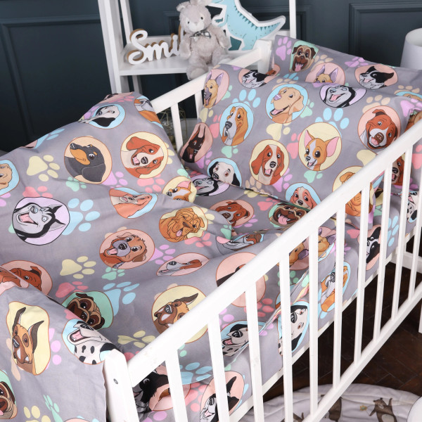 Фото - Комплект постільної білизни MirSon Бязь 17-0661 Happy Dogs 175х210 см (2200010255973)