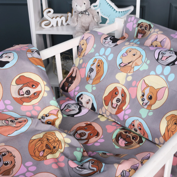 Фото - Комплект постільної білизни MirSon Бязь 17-0661 Happy Dogs 175х210 см (2200010255973)