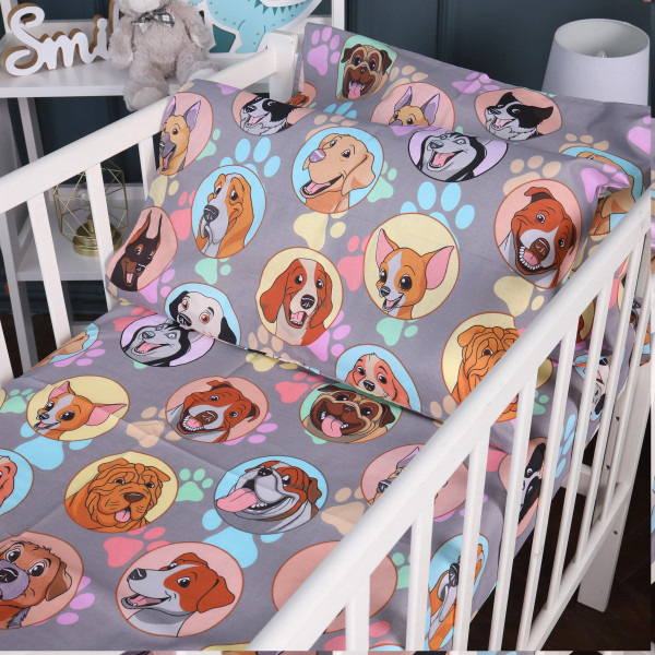 Фото - Комплект постільної білизни MirSon Бязь 17-0661 Happy Dogs 175х210 см (2200010255973)