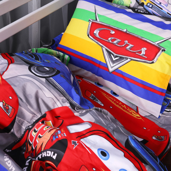 Фото - Комплект постільної білизни MirSon Бязь Kids Time 17-0779 McQueen's Racing Dreams gray 175х210 см (2200011257709)