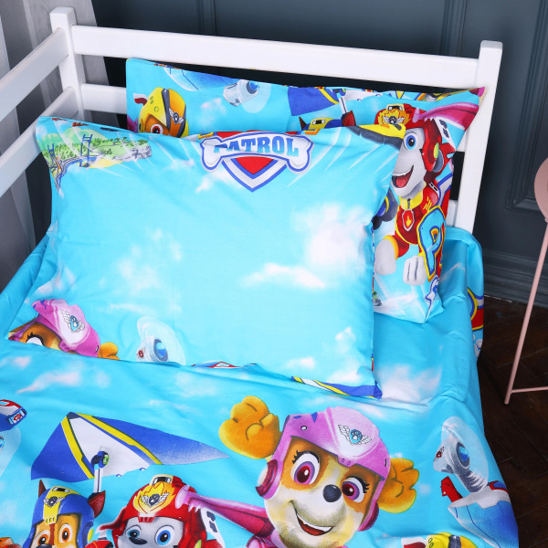 Фото - Комплект постільної білизни MirSon Бязь Kids Time 17-0788 Щенячий патруль 175х210 см (2200011395524)