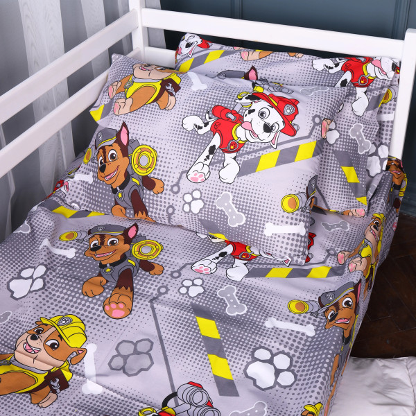 Фото - Комплект постільної білизни MirSon Бязь Kids Time 17-0781 Paw Patrol gray 175х210 см (2200011259451)
