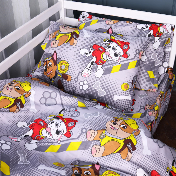 Фото - Комплект постільної білизни MirSon Бязь Kids Time 17-0781 Paw Patrol gray 175х210 см (2200011259451)