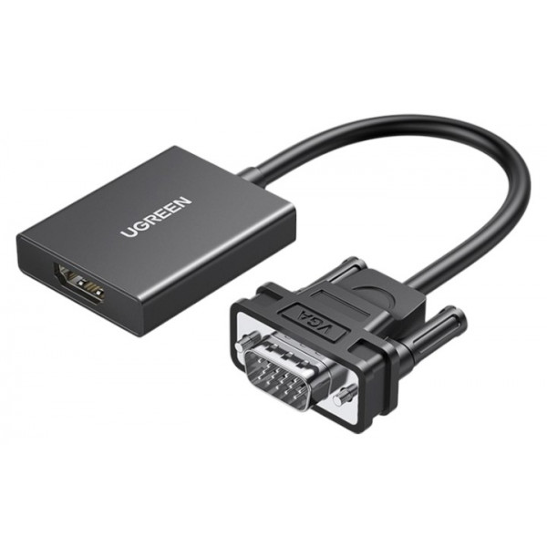 Фото - Перехідник HDMI UGREEN CM513 VGA to HDMI Black (50945)