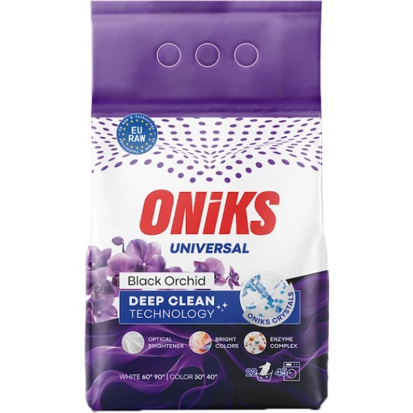 Фото - Пральний порошок ONIKS Universal Black Orchid безфосфатний, 2,25 кг