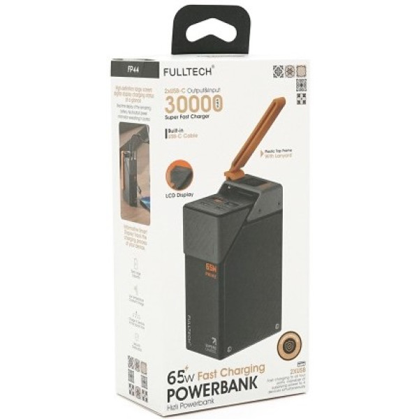 Фото - Батарея мобільна FULLTECH PRIME 30000mAh PD65W+22.5W Black