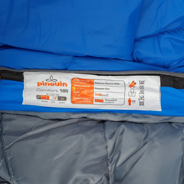 Фото - Спальний мішок Pinguin Comfort PFM 185 Blue Left Zip (PNG 234152)
