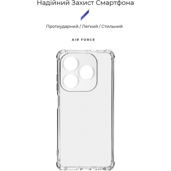 Фото - Чохол для смартфону Armorstandart Air Force for Tecno Spark 20 (KJ5n) Camera cover Clear (ARM77679)