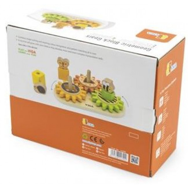 Фото - Ігровий набір для малюка Viga Toys Звірята на шестерінках (44690)