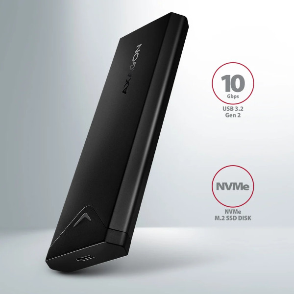 Фото - Зовнішня кишеня AXAGON USB-C 10Gbps - M.2 NVMe SSD BLACK ARROW box (EEM2-UB2)