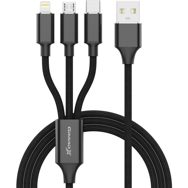 Фото - Кабель Grand-X PX-31B 2.4-3A, 1m (3000001617013)