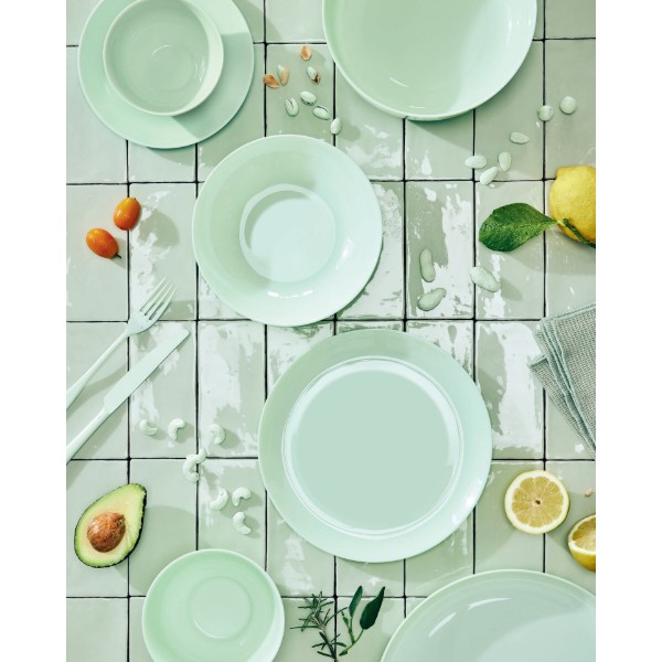 Фото - Столовый сервиз Luminarc PLUMI PARADISE GREEN 18 пр. (V9232)